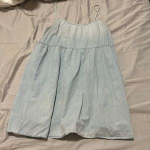 Denim baby doll dress